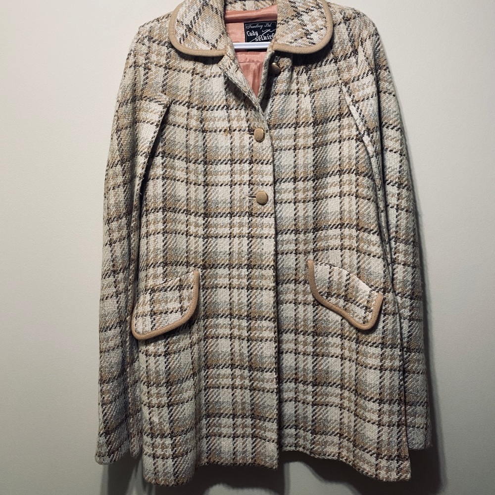 Vintage plaid cape